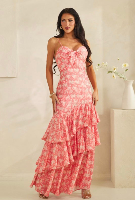 Peachy Ruffle Dress