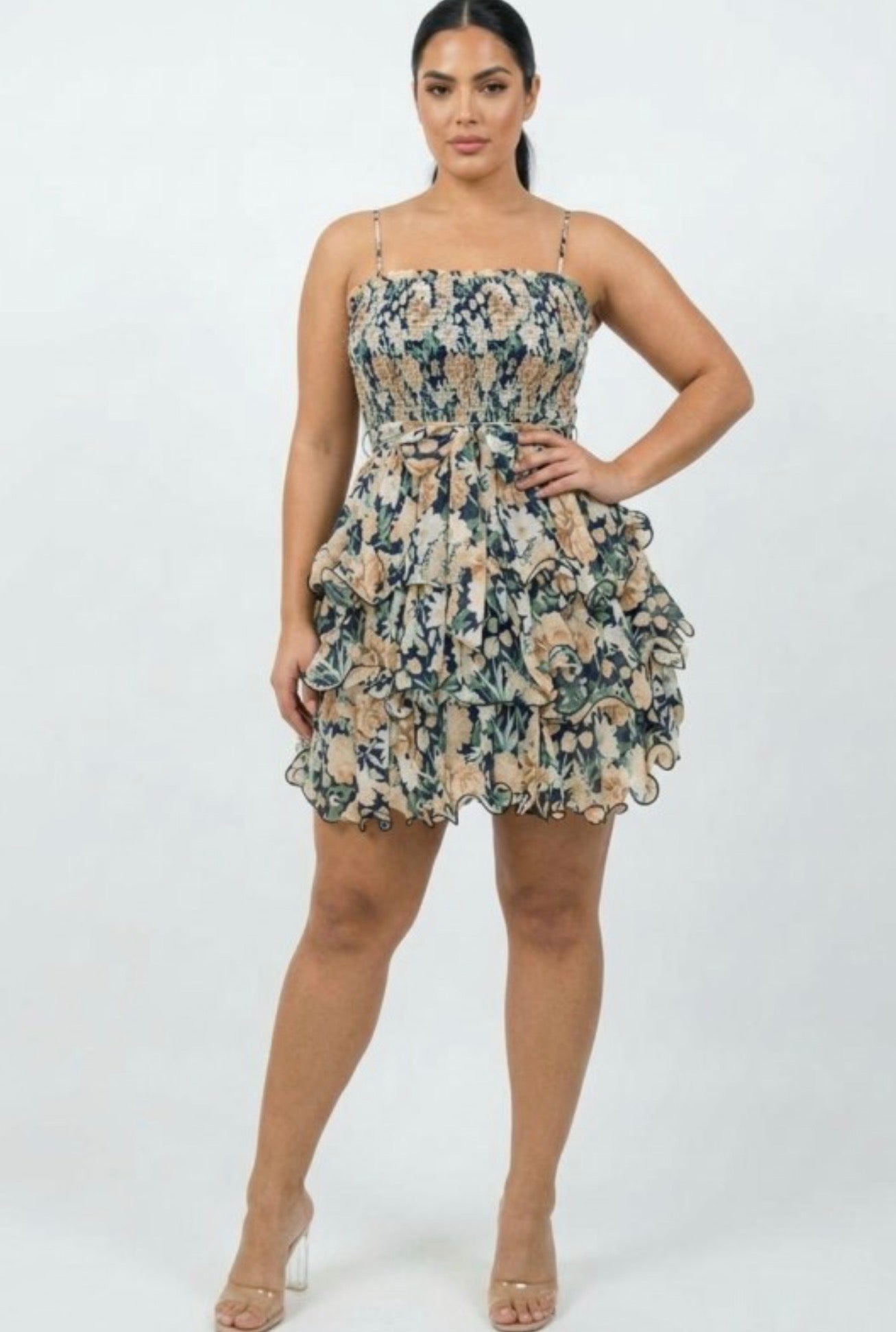Plus/ Size Floral Romper