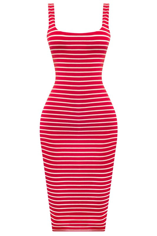 Black / Red Stripped Long Dress