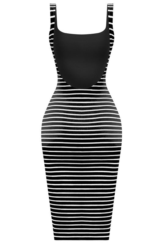 Black / Red Stripped Long Dress
