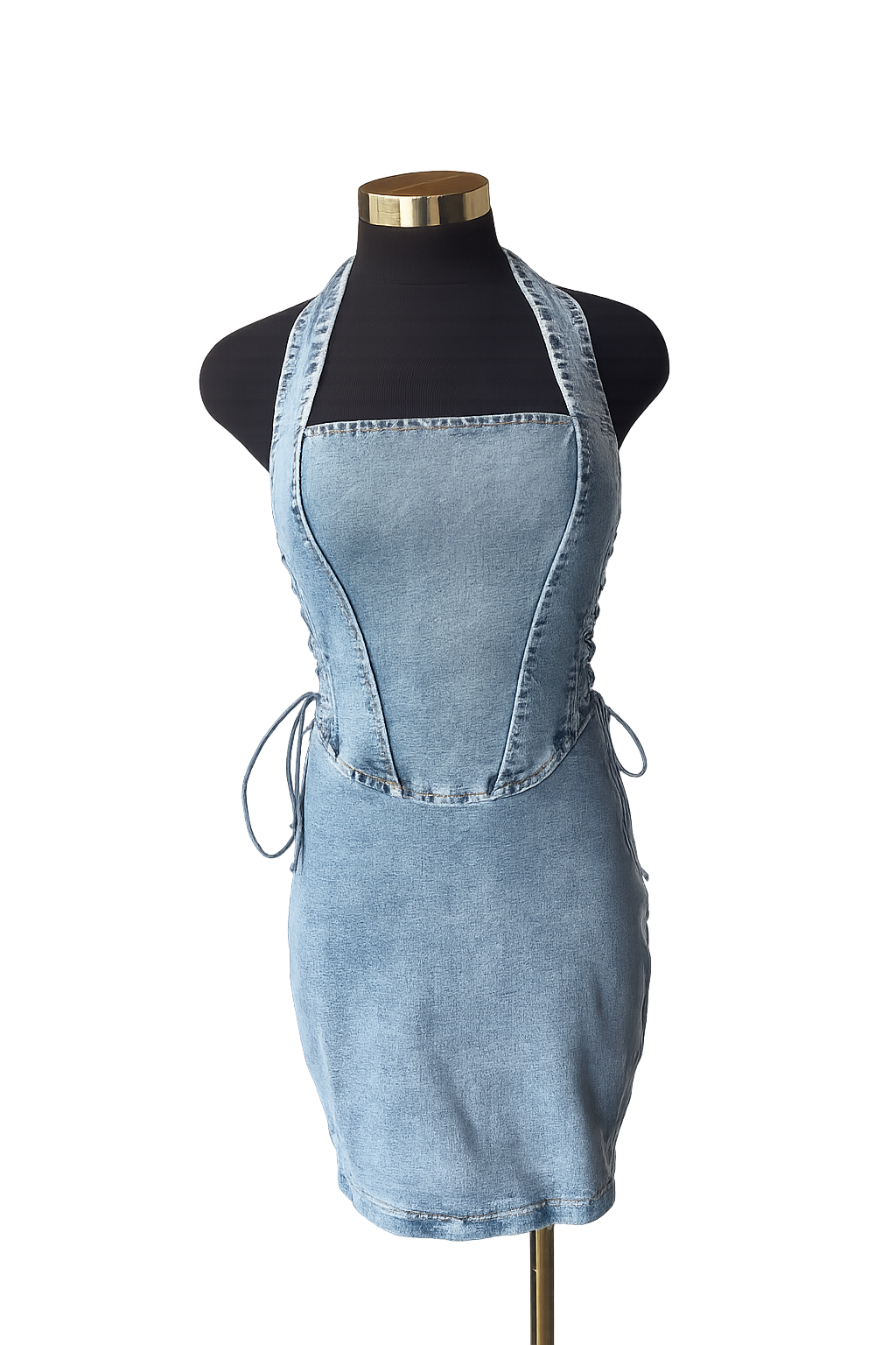 Angelina Denim Haulter Dress