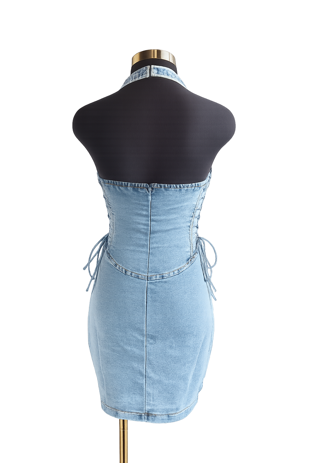 Angelina Denim Haulter Dress