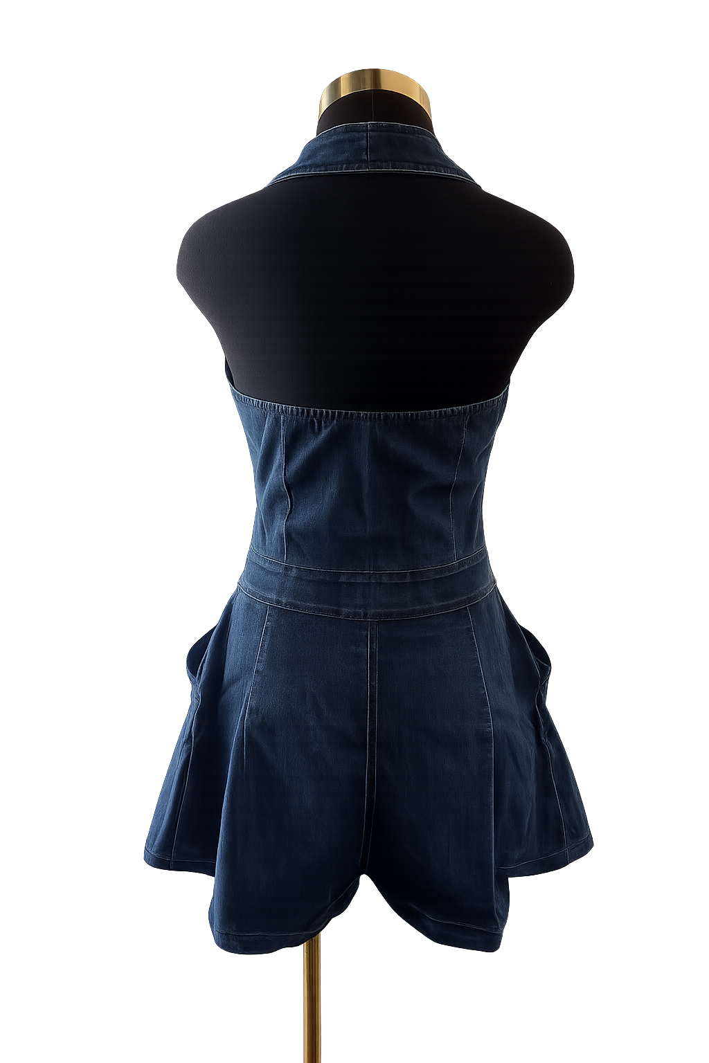 Elena Dark Denim Romper